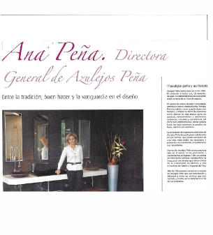 Ana Peña, Directora General de Azulejos Peña