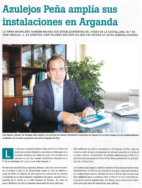 Juan Pajares, Director comercial y de compras de Azulejos Peña