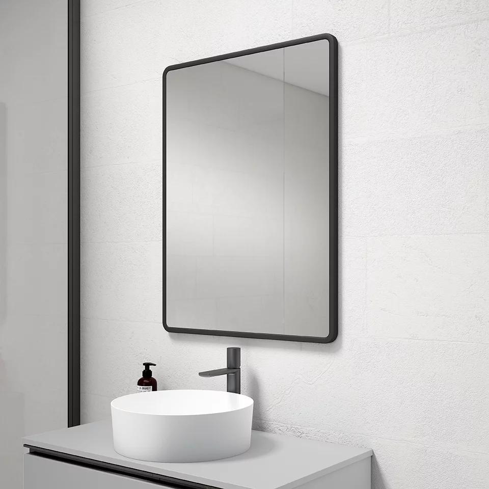 espejo rectangular sencillo con borde oscuro